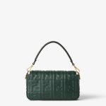 FENDI Baguette® Dark green leather bag - Image 4